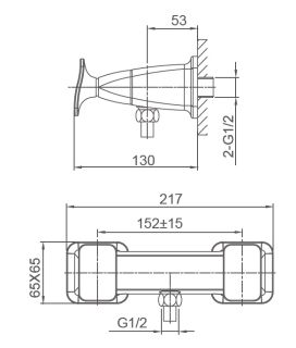 Смеситель для душа Wonzon & Woghand Shakespeare WW-654101-CR хром